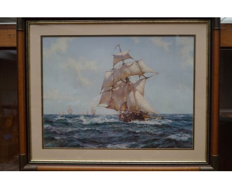 Montague Dawson framed seascape print 