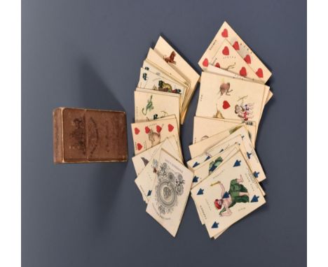 Charles Hodges, a complete set of 19th century astronomical playing cards circa 1830, with plain backs, each hand coloured wi