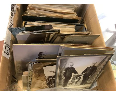 Collection of around 300 old postcards, family portrait photographs etc., typical subjects including landscape and scenic (lo