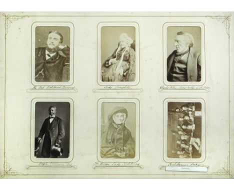 A Victorian photograph album, mainly carte de visite size, subjects include Royalty, nobility and gentry, Admiral Fitzroy, Ho