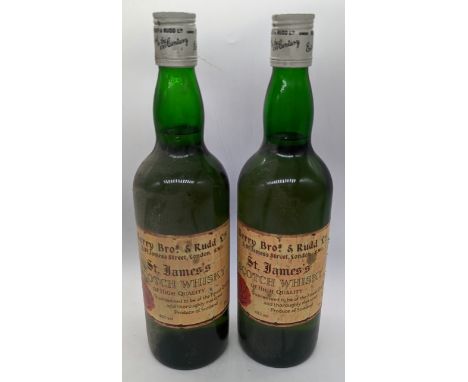 Berry Bros &amp; Rudd, St.James's, 2 bottles of scotch whiskey, probably bottled in the 60's or 70's