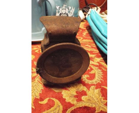 A small early 20thC carbide hand-held lamp