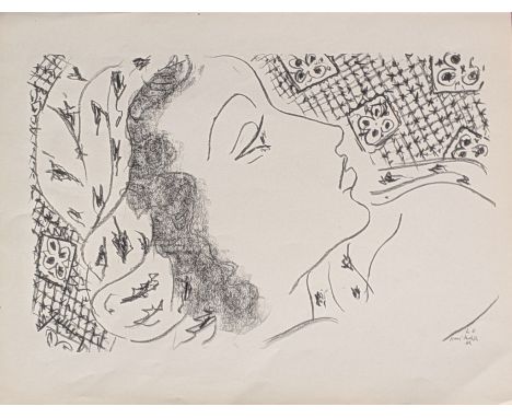 Henri Matisse (1869-1954), portrait of a lady, lithograph, signed within the plate, H.32.5cm W.24.5cm