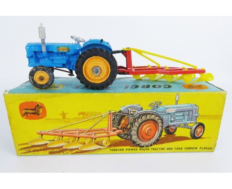 Corgi die-cast Gift Set 18 Fordson 'Power Major' Tractor and four furrow plough, boxed    Condition Report  Model: EX/MBox: d