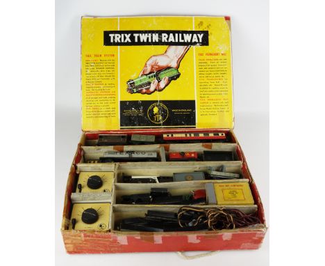 Vintage Trix twin OO gauge model railway set in two boxes