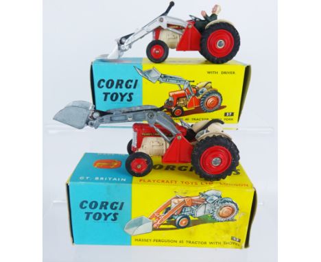 Corgi die-cast model 57 Massey-Ferguson 65 Tractor with Fork & 53 with Shovel, both boxed (2)   Condition Report  Models: v.s