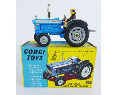 Corgi die-cast model 67 Ford 5000 Super Major Tractor, boxed    Condition Report  Model: EX/MBox: slightly grubby with biro p