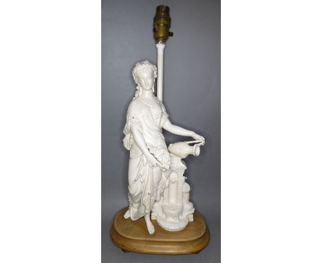 A table lamp modelled as a Classical-style lady, circa 1920s