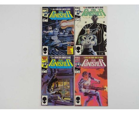 PUNISHER #1, 3, 4, 5 - (4 in Lot) - (1985 - MARVEL) - Four issues from the first Punisher Limited Series + Jigsaw appearance 
