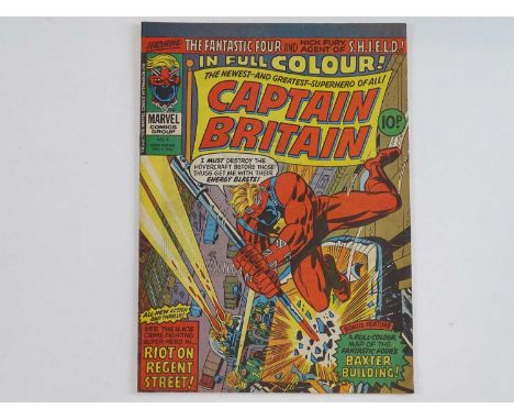 CAPTAIN BRITAIN #8 - (1976 - MARVEL/BRITISH - UK Price) - First appearance of Elisabeth "Betsy" Braddock, who later joins the