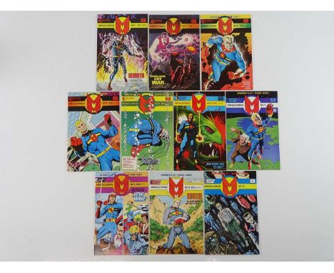 MIRACLEMAN #1, 2, 3, 4, 5, 6, 7, 8, 9, 10 (10 in Lot) - (1985/ - Eclipse) - Complete unbroken first Ten (10) issue run - Flat