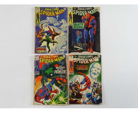 AMAZING SPIDER-MAN #74, 75, 78, 80 (4 in Lot) - (1969/70 - MARVEL - US Price &amp; UK Price Variant) - Includes Origin and fi