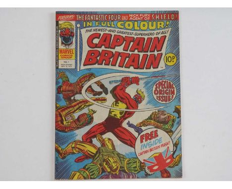 CAPTAIN BRITAIN #1 - (1976 - BRITISH MARVEL) - Origin and First appearance of Captain Britain complete with the Free Gift of 