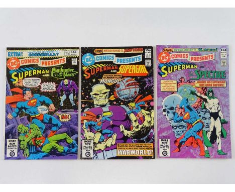 DC COMICS PRESENTS: SUPERMAN, SPECTRE, SUPERGIRL, MANHUNTER FROM MARS #27, 28, 29 - (3 in Lot) - (1980/81 - DC - UK Price Var