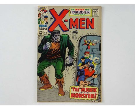 X-MEN #40 - (1968 - MARVEL) - First appearance of Frankenstein's monster in a Marvel comic book + Professor X &amp; Cyclops b