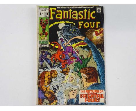 FANTASTIC FOUR #94 - (1970 - MARVEL - UK Price Variant) - Includes First appearance Agatha Harkness (introduced as the villai