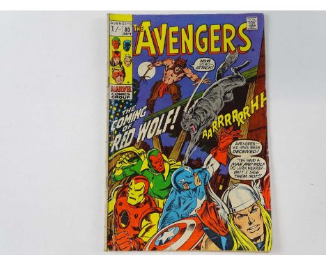 AVENGERS #80 - (1970 - MARVEL - UK Price Variant) - First Appearance and origin of Red Wolf - John Buscema Cover &amp; Interi