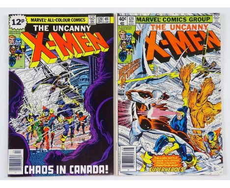 UNCANNY X-MEN #120 &amp; 121 - (2 in Lot) - (1979 - MARVEL - US Price &amp; UK Price Variant) - First &amp; Second appearance