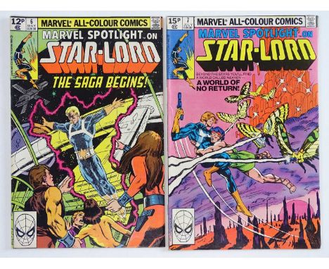 MARVEL SPOTLIGHT: STAR-LORD #6 &amp; 7 (2 in Lot) - (1980 - MARVEL - UK Price Variant) - Includes Origin and First COMIC BOOK