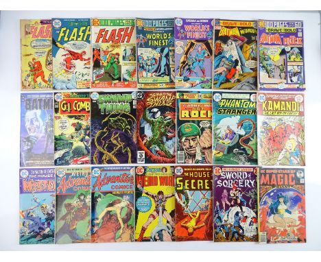 Mixed DC comic lot (UK cover price) includes FLASH issues #210, 228, and 229, WORLDS FINEST #228, and 229, BRAVE AND THE BOLD
