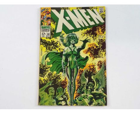 X-MEN #50 - (1968 - MARVEL - UK Cover Price) - Second appearance of Polaris + Mesmero appearance + Origin of Beast - Jim Ster
