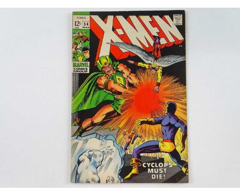X-MEN #54 - (1969 - MARVEL) - First appearance of Alex Summers (Havok) + First appearance of the Living Pharaoh + Origin of A