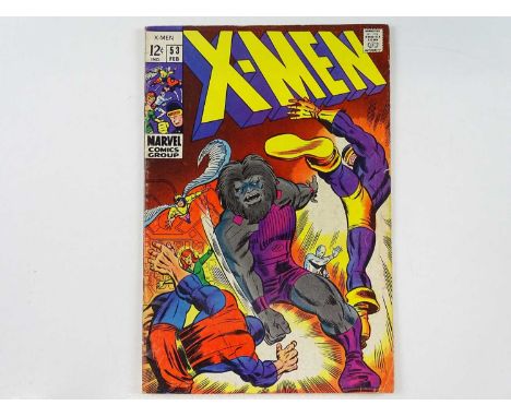 X-MEN # 53 - (1969 - MARVEL) - Blastaar appearance + Origin of the Beast - Cover and interior art by Barry Windsor-Smith (his