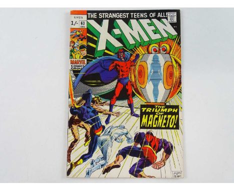 X-MEN #63 - (1969 - MARVEL - UK Price Variant) - First appearance of Lorelei + Magneto and Ka-Zar appearances in a story set 