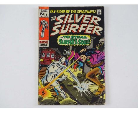 SILVER SURFER #9 - (1969 - MARVEL) - Mephisto appearance - John Buscema cover and interior art - Flat/Unfolded - a photograph