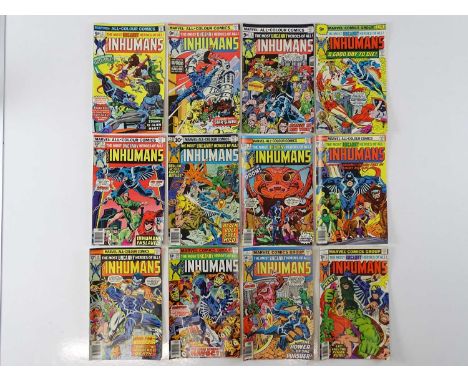 INHUMANS #1, 2, 3, 4, 5, 6, 7, 8, 9, 10, 11, 12 - (12 in Lot) - (1975/77 - MARVEL - US Price &amp; UK Price Variant) - First 