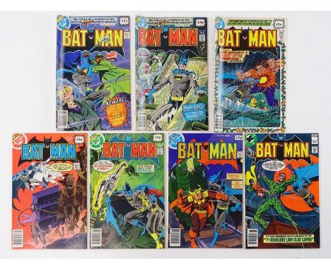 BATMAN #307, 308, 309, 310, 311, 312, 317  (7 in Lot) - (1979 - DC - UK Price Variant) - Includes First appearance Lucius Fox