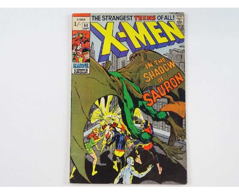 X-MEN #60 - (1969 - MARVEL - UK Price Variant) - First appearance of Sauron - Neal Adams cover and Interior art - Flat/Unfold