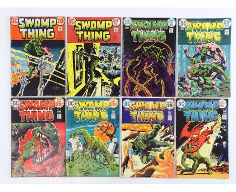 SWAMP THING #3, 7, 8, 9, 12, 13, 14, 15 (8 in Lot) - (1973/75 - DC - UK Cover Price) - Includes First full appearance of Patc