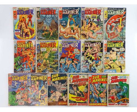 SUB-MARINER #14, 16, 17, 18, 19, 20, 25, 26, 29, 30, 35, 37, 41, 44, 47, 48 (16 in Lot) - (1969/72 - MARVEL - US Price &amp; 
