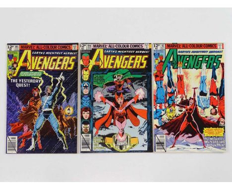 AVENGERS #185, 186, 187 - (3 in Lot) - (1979 - MARVEL - UK Price Variant) - Origin of Quicksilver &amp; Scarlet Witch + First