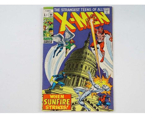 X-MEN #64 (1970 - MARVEL - UK Price Variant) - First appearance of Sunfire - Tom Palmer cover with Palmer and Don Heck interi