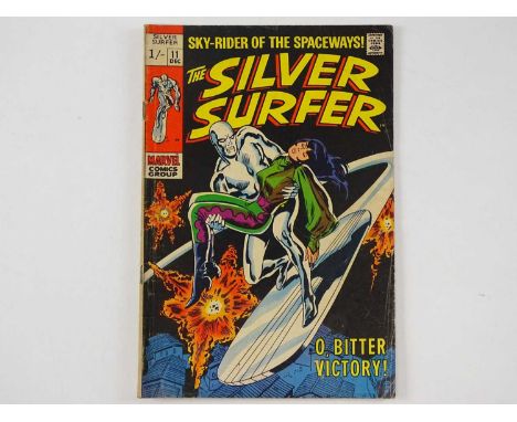 SILVER SURFER #11 - (1969 - MARVEL - UK Price Variant) - John Buscema cover and interior art - Flat/Unfolded - a photographic