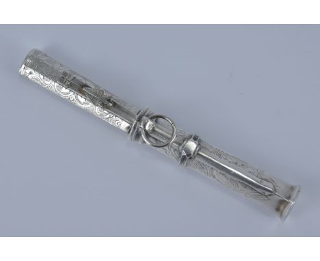 A&nbsp;19th&nbsp;Century&nbsp;Korean&nbsp;silver&nbsp;knife&nbsp;and&nbsp;chopstick&nbsp;set&nbsp;'eunjango'&nbsp;with deer&n