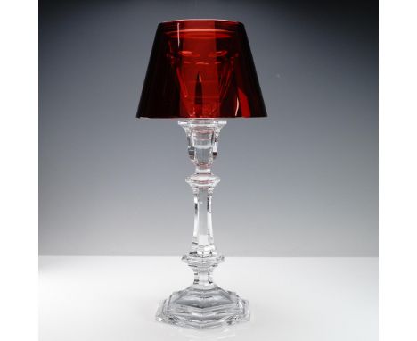 This Baccarat Harcourt Our Fire Candlestick, designed by Philippe Starck, is an iconic reinterpretation of the Harcourt line,