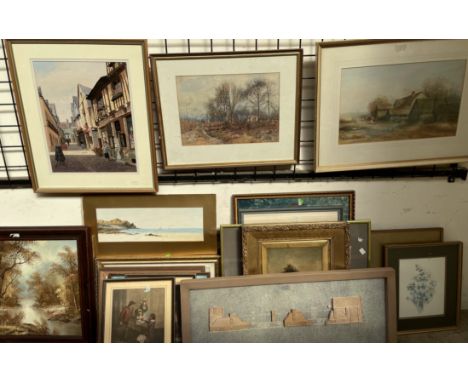 R Kenneth KernickA street in BrittanyAcrylicsSignedTogether with a large quantity of paintings and prints