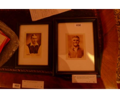 Two printed photographs of 1930's Arsenal players Clifford Bastin and Edris Hapgood together with fifteen Arsenal home progra