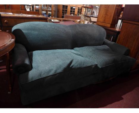 Sofa, Victorian style mahogany supports 195cm wide