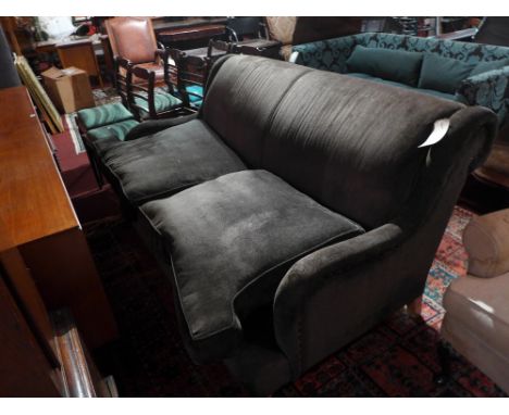 Sofa, Andrew Martin, turned beech supports 