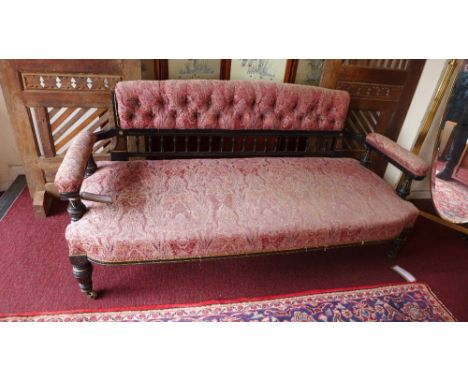 Sofa, Victorian ebonised 