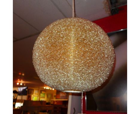 Ceiling light, orange glass 1950's working order 