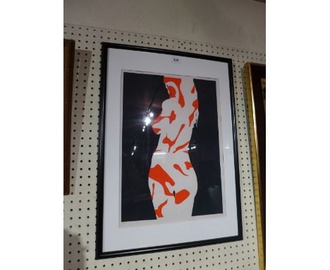 Neil McNamara, a contemporary limited edition screen print depicting a figure 23/30, signed and framed 