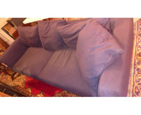 A large blue designer sofa B + B Italia 230cm wide