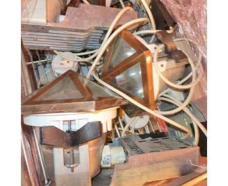 A trolley load of light fittings (includes trolley)