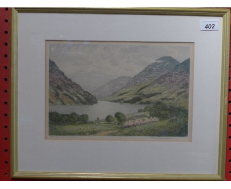 Claude Hamilton Rowbotham pencil signed and titled in pencil 'Lock Eck at Whistlefield' colour print glazed, mounted and gilt