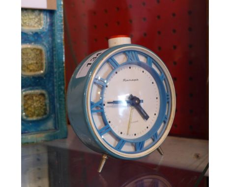 Alarm Clock, Russian 1960's 13cm high 